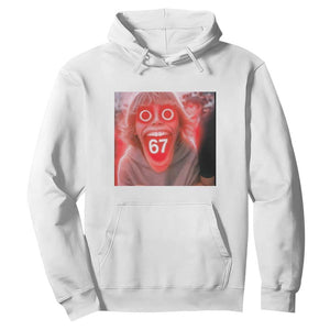 67 Mason Kid Glitchcore Graphic Hoodie Screaming Boy Six Seven Viral Meme Devil Edit TS02 White Print Your Wear