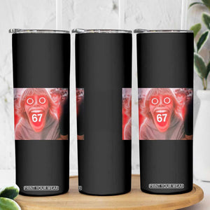 67 Mason Kid Glitchcore Graphic Skinny Tumbler Screaming Boy Six Seven Viral Meme Devil Edit TS02 Print Your Wear