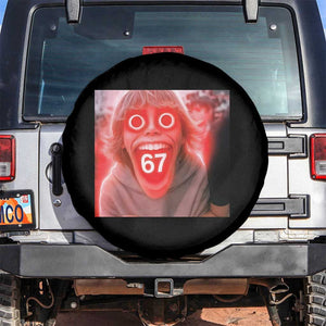 67 Mason Kid Glitchcore Graphic Spare Tire Cover Screaming Boy Six Seven Viral Meme Devil Edit TS02 No hole Black Print Your Wear