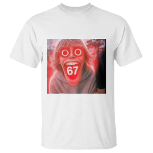 67 Mason Kid Glitchcore Graphic T Shirt Screaming Boy Six Seven Viral Meme Devil Edit TS02 White Print Your Wear