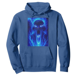 Six Seven Energy Overload Graphic Hoodie 67 Mason Kid Analog Horror Meme TS02 Royal Blue Print Your Wear