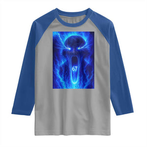 Six Seven Energy Overload Graphic Raglan Shirt 67 Mason Kid Analog Horror Meme TS02 Sport Gray Royal Print Your Wear
