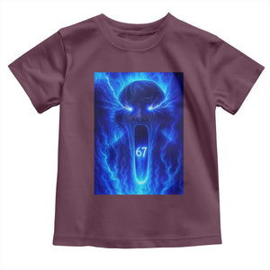 Six Seven Energy Overload Graphic Toddler T Shirt 67 Mason Kid Analog Horror Meme TS02 Maroon Print Your Wear