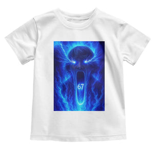 Six Seven Energy Overload Graphic Toddler T Shirt 67 Mason Kid Analog Horror Meme TS02 White Print Your Wear