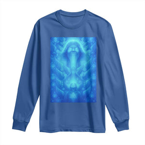 Divine 67 Meme Long Sleeve Shirt Celestial Mason 6 7 Spiritual Six Seven Angelcore TS02 Royal Blue Print Your Wear