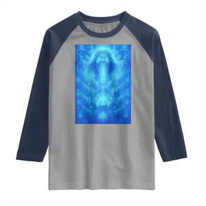 Divine 67 Meme Raglan Shirt Celestial Mason 6 7 Spiritual Six Seven Angelcore TS02 Sport Gray Navy Print Your Wear