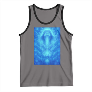 Divine 67 Meme Tank Top Celestial Mason 6 7 Spiritual Six Seven Angelcore TS02 Deep Heather Black Print Your Wear