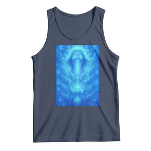 Divine 67 Meme Tank Top Celestial Mason 6 7 Spiritual Six Seven Angelcore TS02 Navy Print Your Wear
