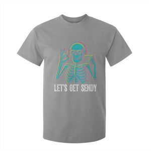 Lets Get Sendy Skeleton T Shirt For Kid Full Send Vibes Glowcore TS02 Sport Gray Print Your Wear
