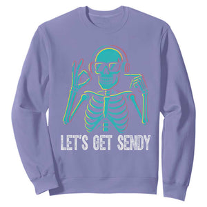 Lets Get Sendy Skeleton Sweatshirt Full Send Vibes Glowcore TS02 Violet Print Your Wear