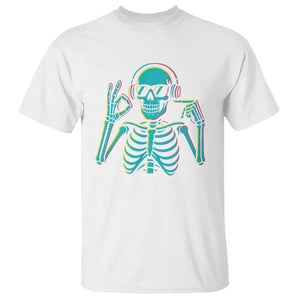 Lets Get Sendy Skeleton T Shirt Full Send Vibes Glowcore TS02 White Print Your Wear