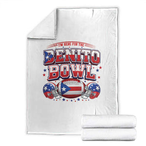 I’m Here for the Benito Bowl Throw Blanket Funny Music Fan Football Game Day TS02 White Print Your Wear
