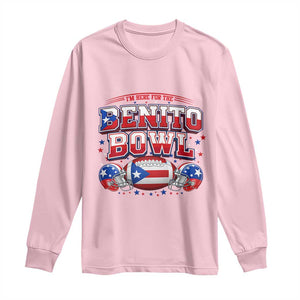 I’m Here for the Benito Bowl Long Sleeve Shirt Funny Music Fan Football Game Day TS02 Light Pink Print Your Wear