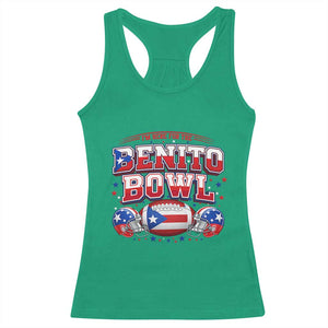 I’m Here for the Benito Bowl Racerback Tank Top Funny Music Fan Football Game Day TS02 Irish Green Print Your Wear