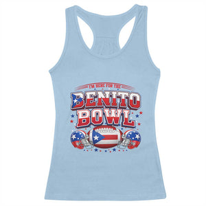 I’m Here for the Benito Bowl Racerback Tank Top Funny Music Fan Football Game Day TS02 Light Blue Print Your Wear