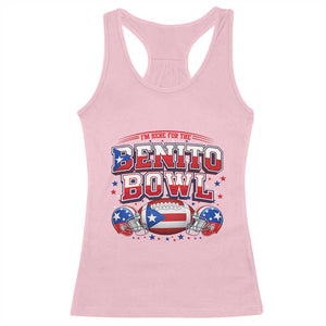 I’m Here for the Benito Bowl Racerback Tank Top Funny Music Fan Football Game Day TS02 Light Pink Print Your Wear