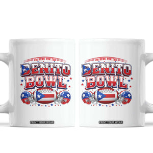 I’m Here for the Benito Bowl Coffee Mug Funny Music Fan Football Game Day TS02 White Print Your Wear
