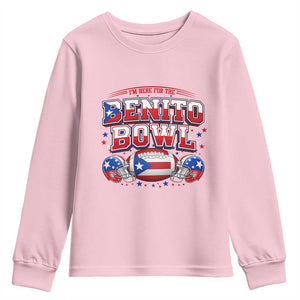 I’m Here for the Benito Bowl Youth Sweatshirt Funny Music Fan Football Game Day TS02 Light Pink Print Your Wear
