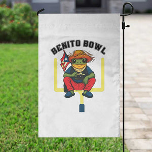 Benito Bowl Coquí Frog Football Garden Flag Funny Puerto Rico Flag Game Day Music Fans TS02 Print Your Wear