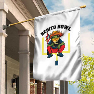 Benito Bowl Coquí Frog Football Garden Flag Funny Puerto Rico Flag Game Day Music Fans TS02 Print Your Wear