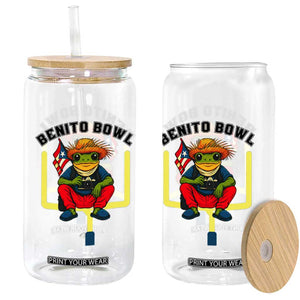 Benito Bowl Coquí Frog Football Glass Can Funny Puerto Rico Flag Game Day Music Fans TS02 Print Your Wear
