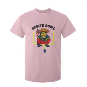 Benito Bowl Coquí Frog Football T Shirt For Kid Funny Puerto Rico Flag Game Day Music Fans TS02 Light Pink Print Your Wear