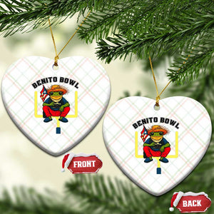 Benito Bowl Coquí Frog Football Ceramic Ornament Funny Puerto Rico Flag Game Day Music Fans TS02 Print Your Wear