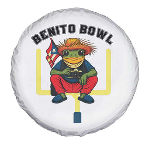 Benito Bowl Coquí Frog Football Spare Tire Cover Funny Puerto Rico Flag Game Day Music Fans TS02 Print Your Wear