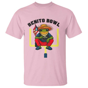 Benito Bowl Coquí Frog Football T Shirt Funny Puerto Rico Flag Game Day Music Fans TS02 Light Pink Print Your Wear