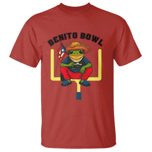 Benito Bowl Coquí Frog Football T Shirt Funny Puerto Rico Flag Game Day Music Fans TS02 Red Print Your Wear