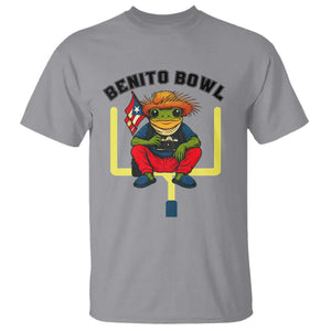 Benito Bowl Coquí Frog Football T Shirt Funny Puerto Rico Flag Game Day Music Fans TS02 Sport Gray Print Your Wear