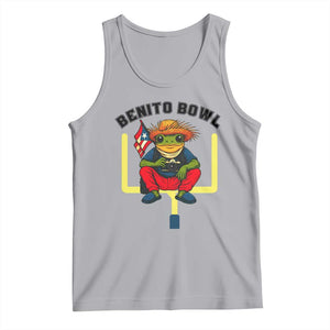 Benito Bowl Coquí Frog Football Tank Top Funny Puerto Rico Flag Game Day Music Fans TS02 Athletic Heather Print Your Wear