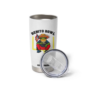Benito Bowl Coquí Frog Football Tumbler Cup Funny Puerto Rico Flag Game Day Music Fans TS02 Print Your Wear