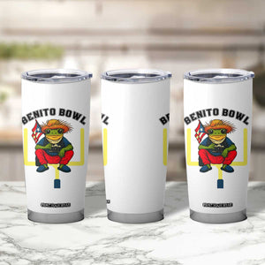 Benito Bowl Coquí Frog Football Tumbler Cup Funny Puerto Rico Flag Game Day Music Fans TS02 Print Your Wear