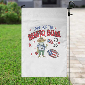 Here for the Benito Bowl 2026 Coquí Frog Garden Flag Puerto Rican Funny Football Music Fans TS02 Print Your Wear