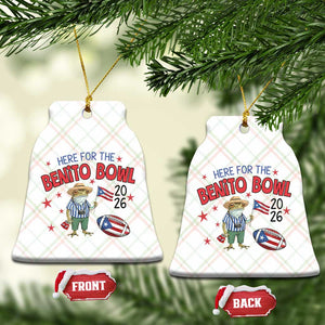 Here for the Benito Bowl 2026 Coquí Frog Ceramic Ornament Puerto Rican Funny Football Music Fans TS02 Print Your Wear
