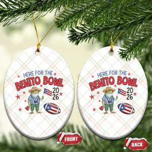 Here for the Benito Bowl 2026 Coquí Frog Ceramic Ornament Puerto Rican Funny Football Music Fans TS02 Print Your Wear