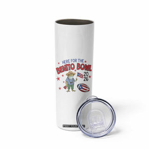 Here for the Benito Bowl 2026 Coquí Frog Skinny Tumbler Puerto Rican Funny Football Music Fans TS02 Print Your Wear