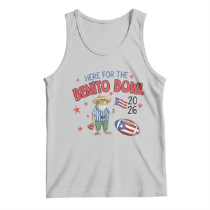 Here for the Benito Bowl 2026 Coquí Frog Tank Top Puerto Rican Funny Football Music Fans TS02 Ash Print Your Wear