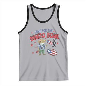 Here for the Benito Bowl 2026 Coquí Frog Tank Top Puerto Rican Funny Football Music Fans TS02 Athletic Heather Black Print Your Wear