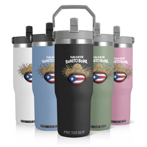 Here for the Benito Bowl Straw Hat Flip Straw Tumbler Puerto Rico Flag Football Music Fans TS02 Print Your Wear
