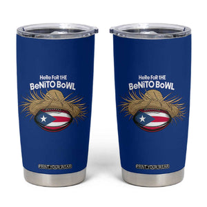 Here for the Benito Bowl Straw Hat Tumbler Cup Puerto Rico Flag Football Music Fans TS02 Royal Blue Print Your Wear