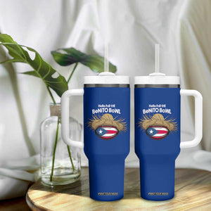 Here for the Benito Bowl Straw Hat Tumbler With Handle Puerto Rico Flag Football Music Fans TS02 Print Your Wear