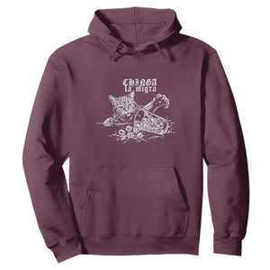 Chinga La Migra Protest Cat Hoodie Spanish Resistance Against Ice TS02 Maroon Print Your Wear