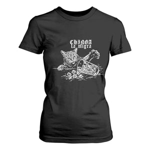 Chinga La Migra Protest Cat T Shirt For Women Spanish Resistance Against Ice TS02 Black Print Your Wear
