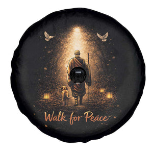 Walk for Peace Lantern Path Spare Tire Cover Monk and Aloka the Dog Spiritual Journey TS02 Print Your Wear