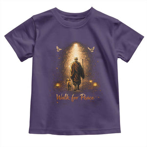 Walk for Peace Lantern Path Toddler T Shirt Monk and Aloka the Dog Spiritual Journey TS02 Purple Print Your Wear