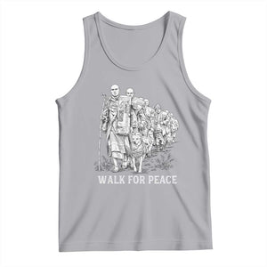 Walk for Peace Walking Monks and Aloka the Dog Tank Top Buddhist Mindfulness Spiritual Religious Faith TS02 Athletic Heather Print Your Wear