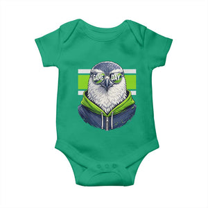 Cool Hawk Wearing Hoodie Graphic Baby Onesie Game Day Swagger TS02 Irish Green Print Your Wear
