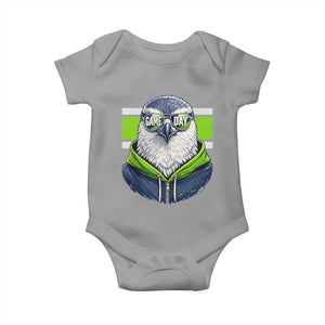 Cool Hawk Wearing Hoodie Graphic Baby Onesie Game Day Swagger TS02 Sport Gray Print Your Wear